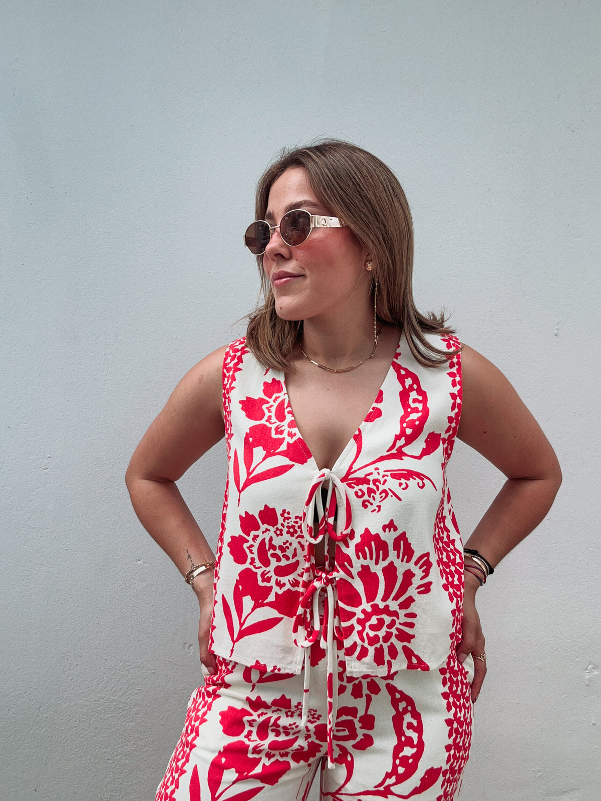Portofino Red Printed Set