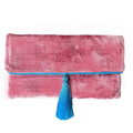 Bubblegum & Candy Blue Clutch