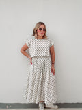 Vanilla Polka Dot Skirt Set
