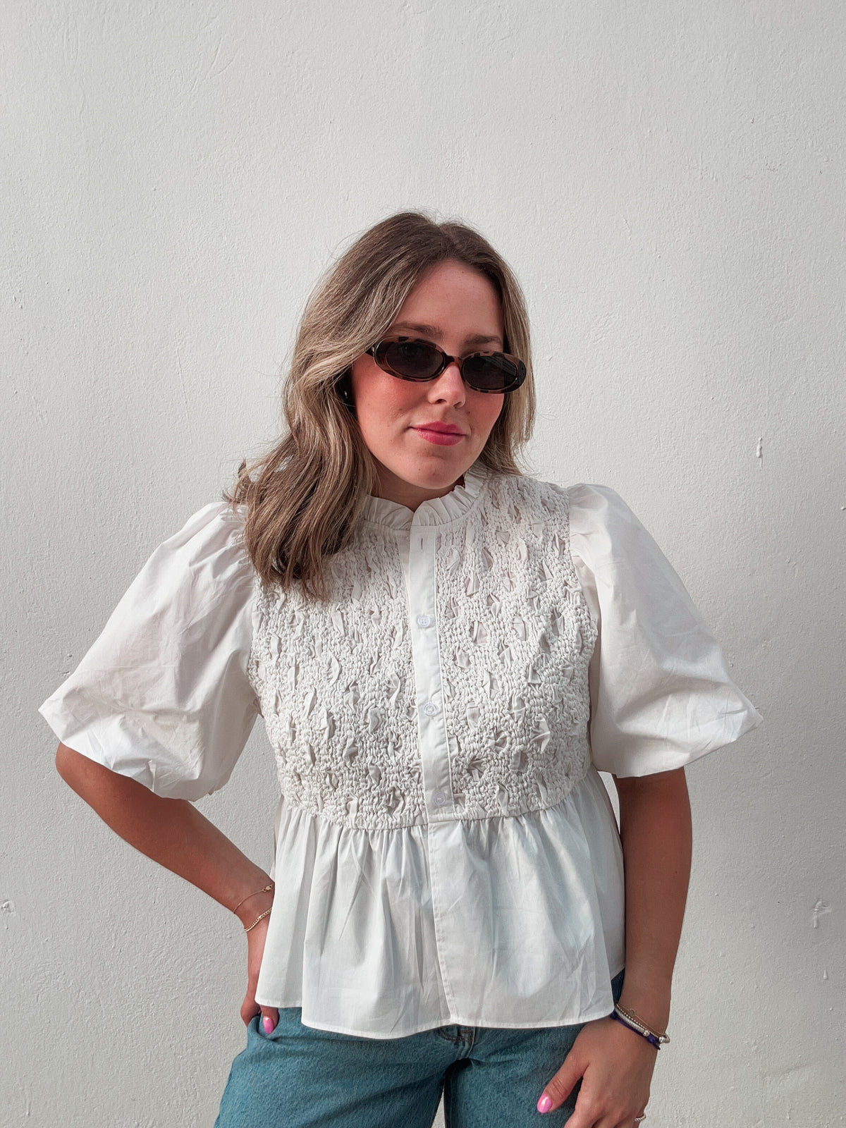 Barcelona Bubble Sleeve Blouse