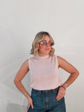 Light Pink Shimmer Knit Top