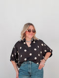 Black Polka Dot Blouse