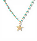 Turquesa Pavé Star Enamel Necklace