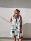 Greta Floral Blue Dress