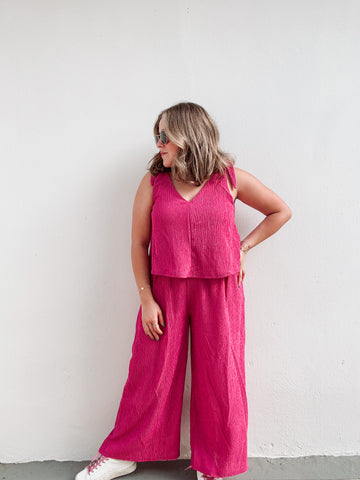 Berry Pleated Romper