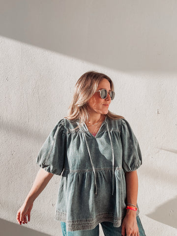 Denim Loose Blouse