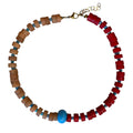 Burgundy, Blue & Red Necklace