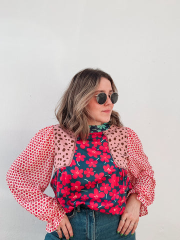 Mix Printed Pinks Blouse