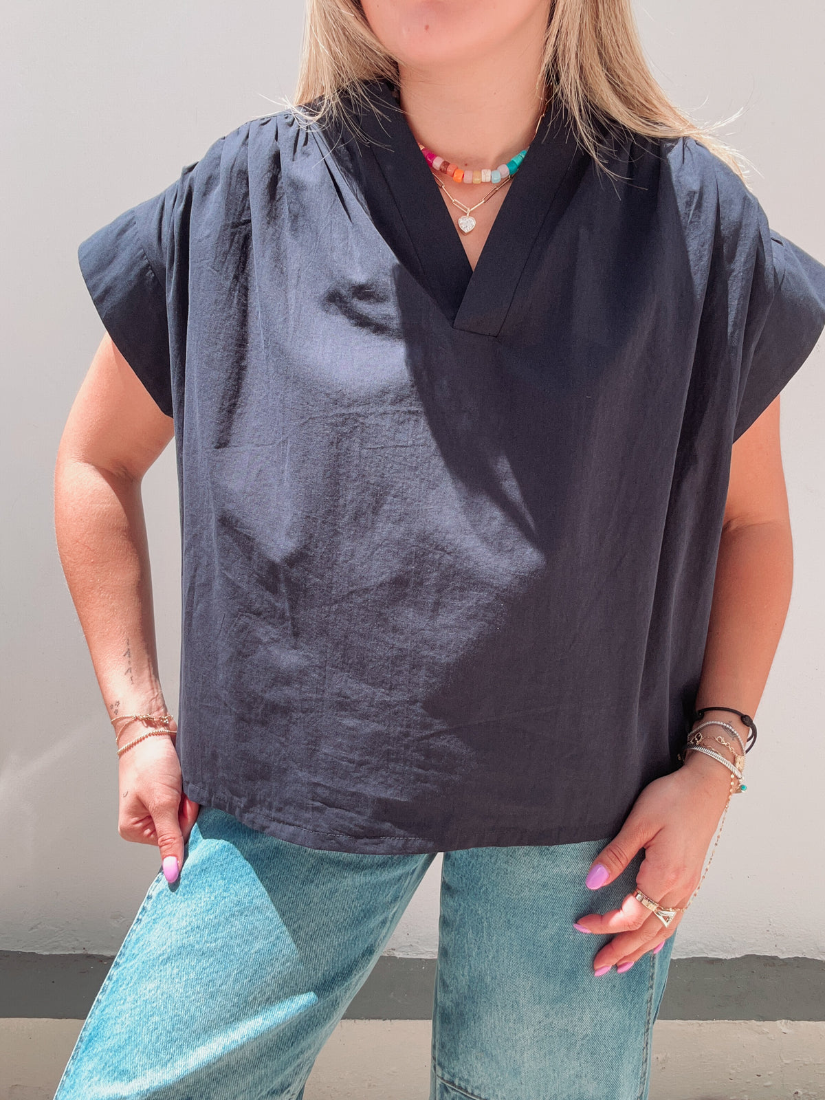 Navy Basic Top