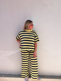 Blue & Navy Stripe Tee Set