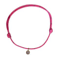 Round Gem Bubblegum Cord Necklace