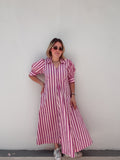 Pink & Lavender Stripe Dress