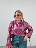 Plum Sequin Top