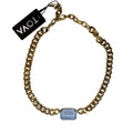 Darcy Necklace in Antique Gold- Ultra Baby Blue