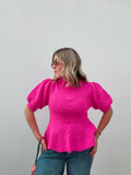 Magenta Knit Top