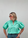 Mint Puff Sleeve