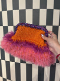 Hot Pink, Orange & Purple Clutch