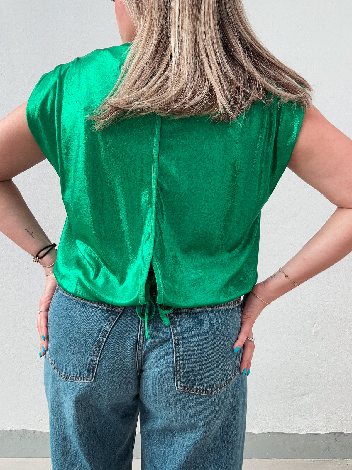 Emerald Metallic Blouse