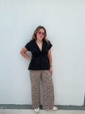 Cream Leopard Pants