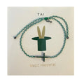 Emerald Cross Magic Happens Handmade Woven Bracelet