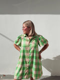 Lime Gingham Dress