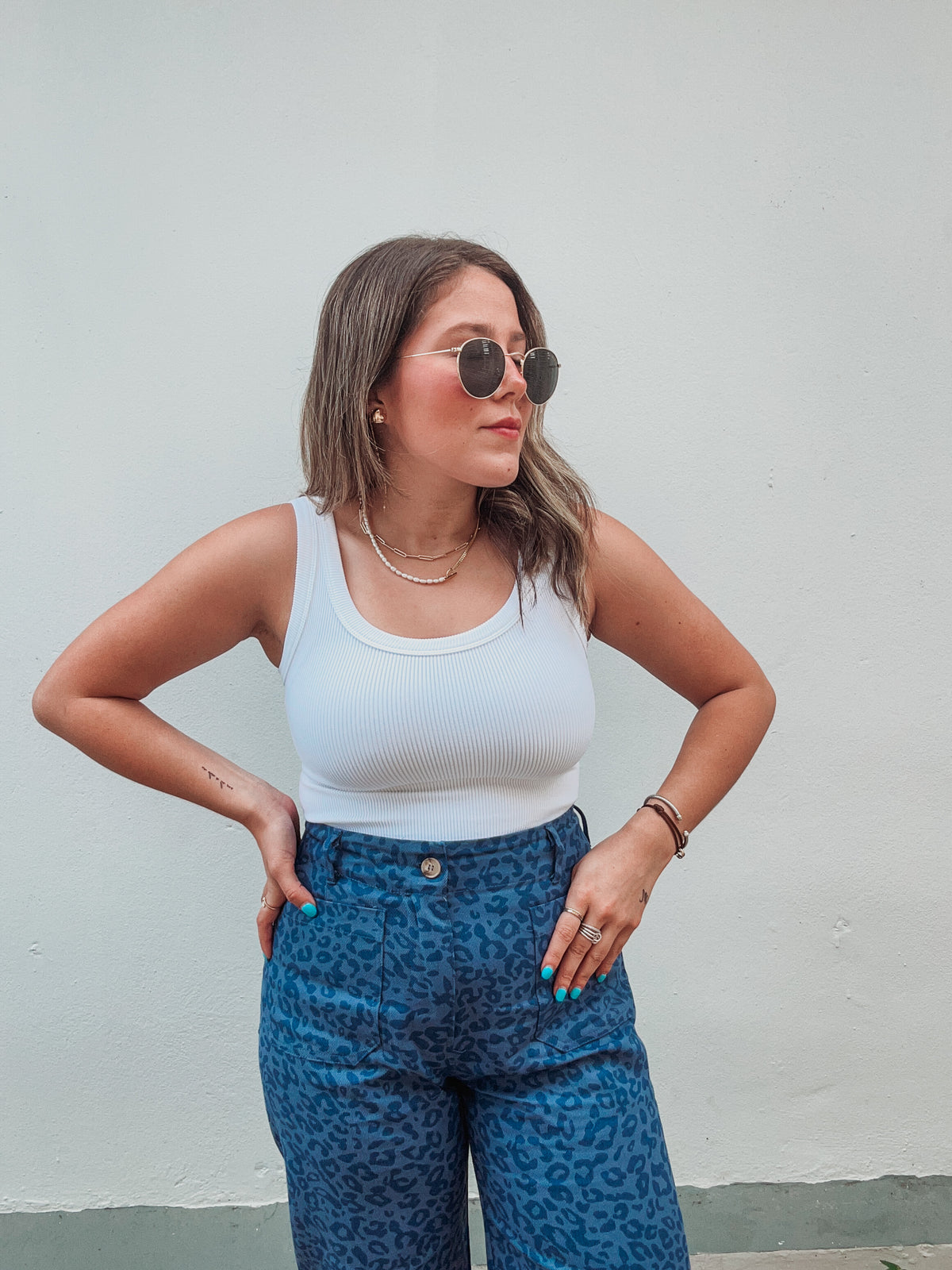 Blue Leopard Jeans