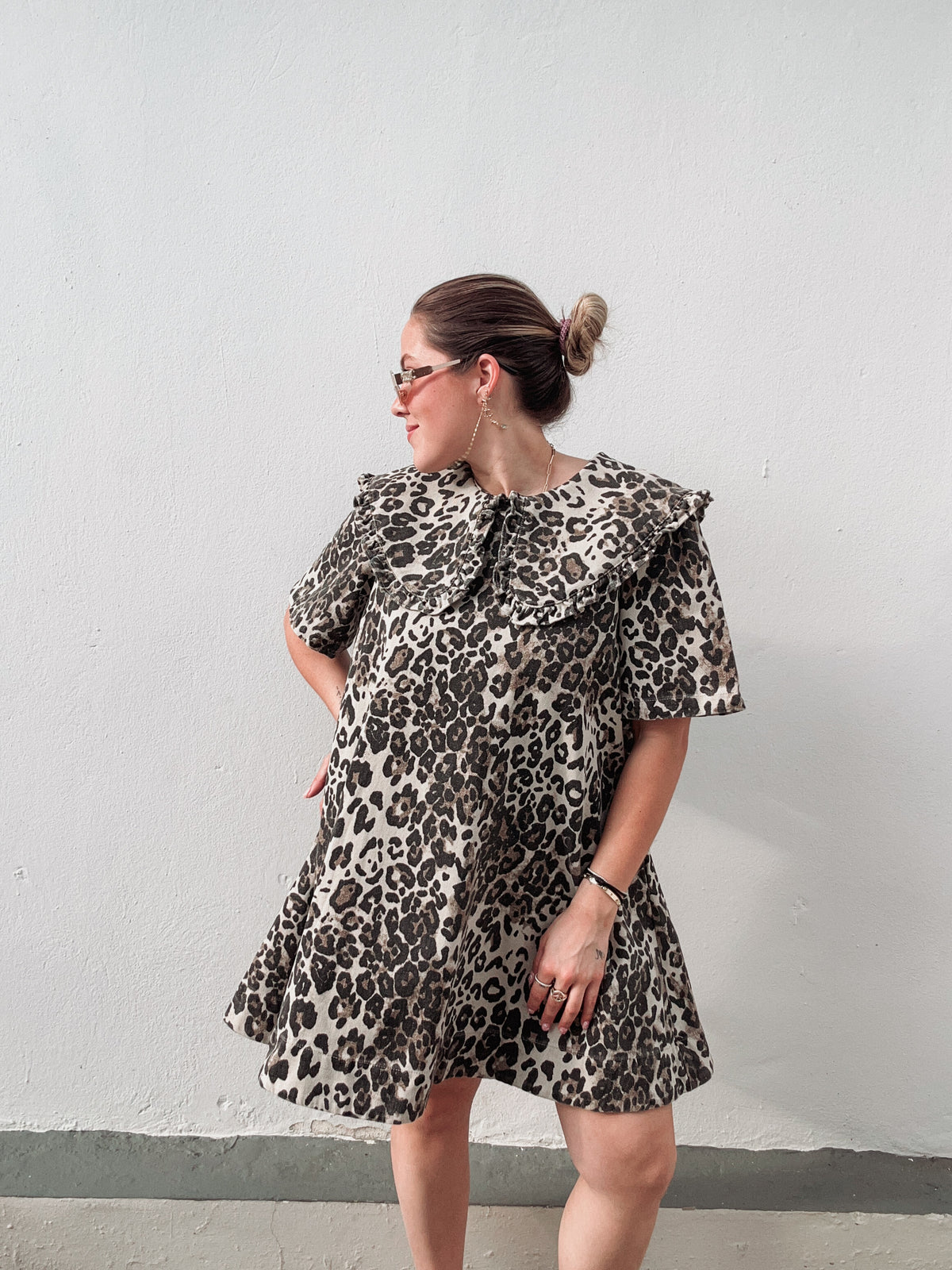 Leopard Collar Dress