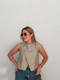 Sand Buttons Vest
