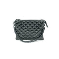 Black Glossy Quilted Crossbody