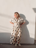 Vanilla & Black Polka Dot Dress