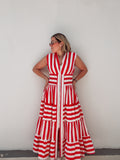 Red & White Stripe Dress