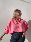 Neon Pink Zebra Blouse