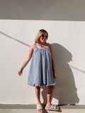 Blue Striped Bubble Dress