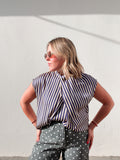 Royal Blue Stripe Top