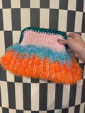 Baby Pink, Tangerine, Turquesa  Metallic Clutch
