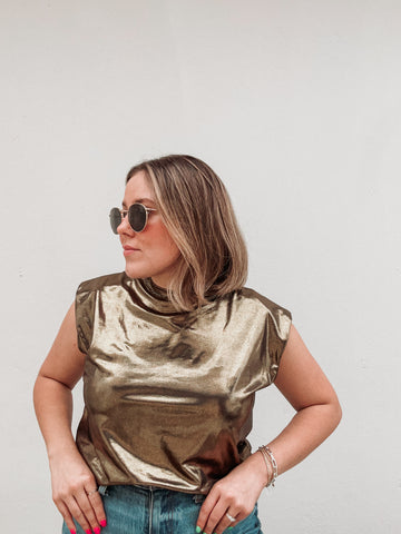 Gold Metallic Top