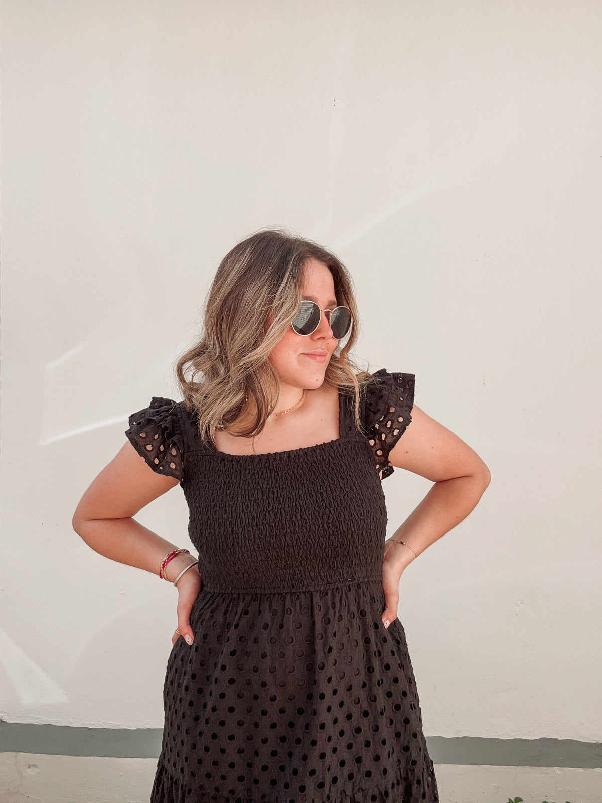 Black Eyelet Dress