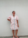 White & Pink Stripe Dress