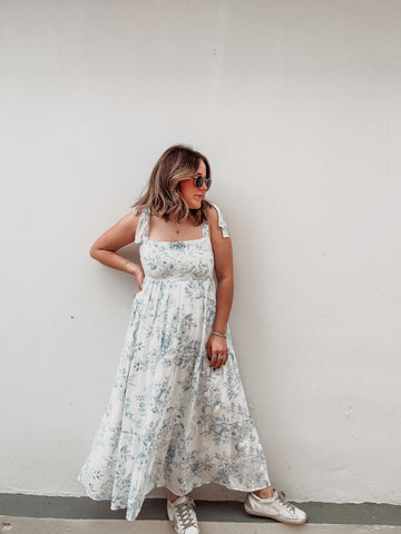 Florencia Blue Printed Maxi