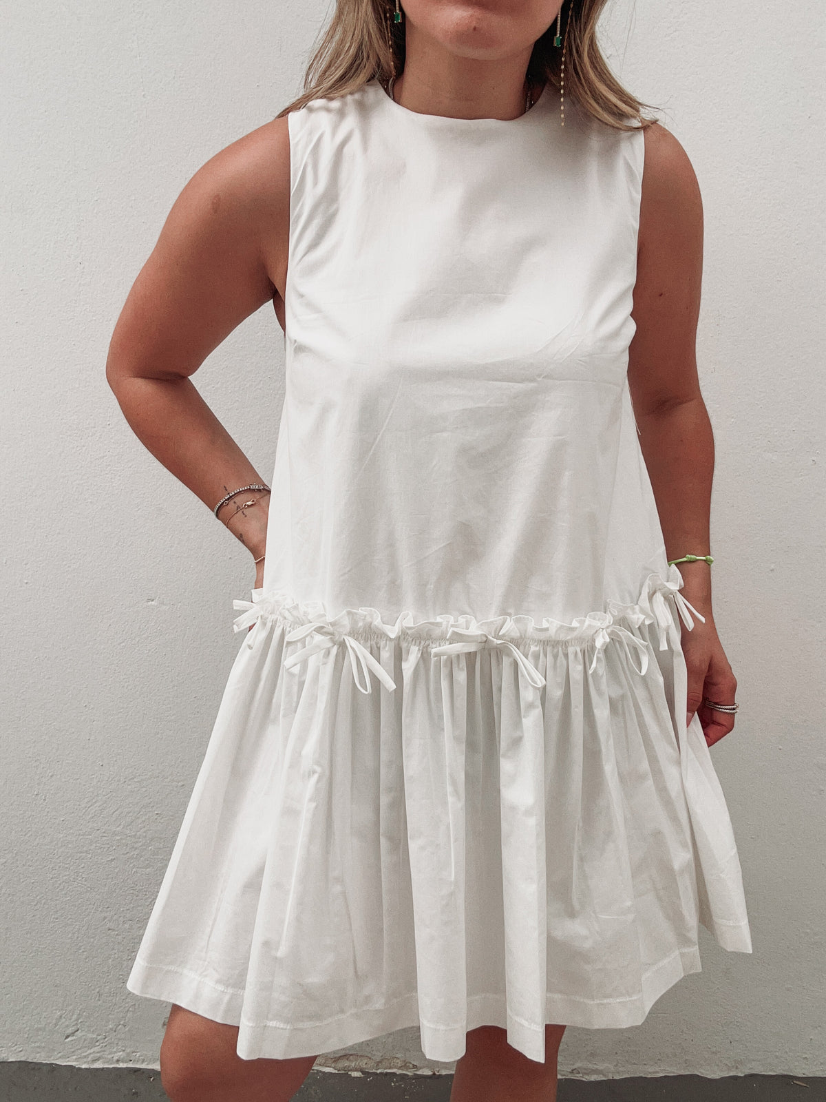 White Peplum Dress