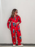 Nutcracker Printed Sequin Pj Set