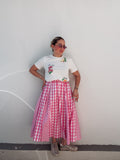 Pink Gingham Skirt