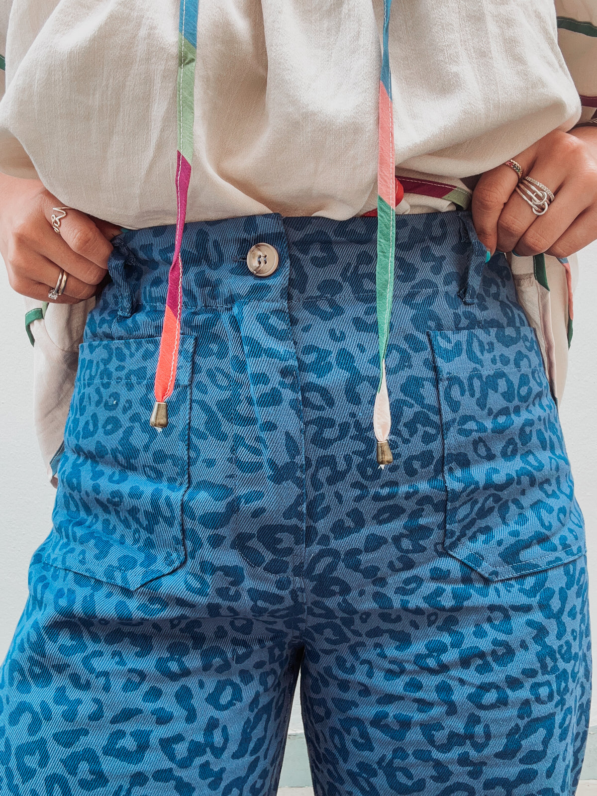 Blue Leopard Jeans