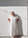 White Flowy Maxi Dress