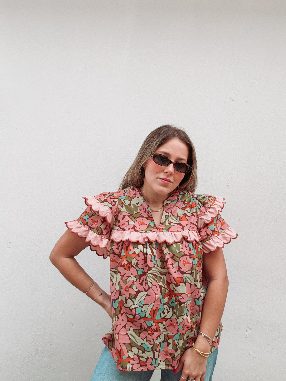 Baby Pink Florals Blouse