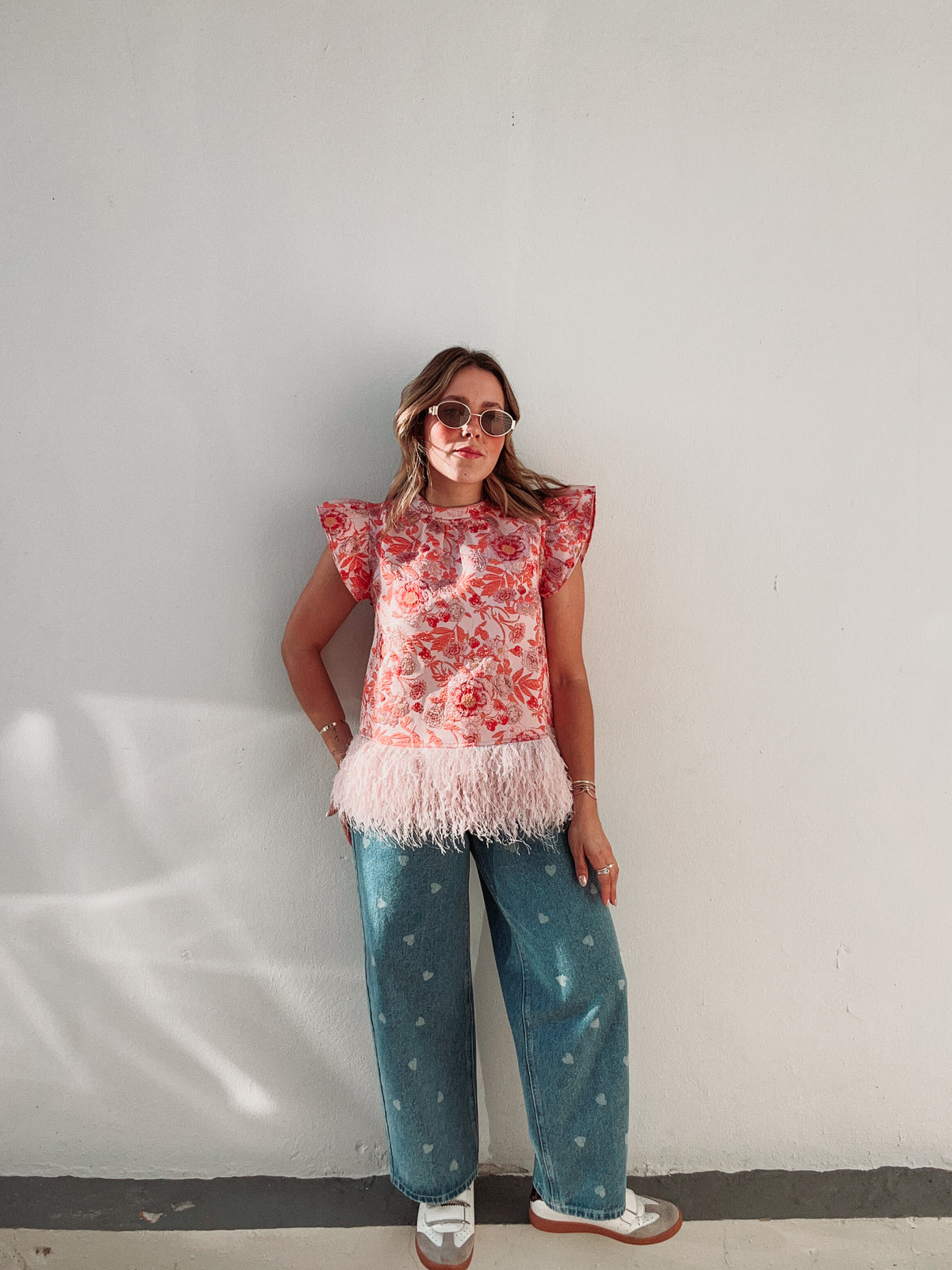 PRE ORDER: 70's Pink & Orange Fringe Blouse