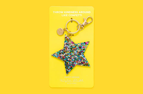 Confetti Star Keychain