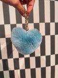 Light Blue Heart Bag Charm
