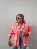 Neon Pink & Orange Leopard Light Jacket