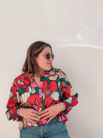 Victoria Floral Printed Top